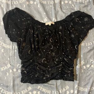 Ultra Flirt Celestial Cropped Blouse